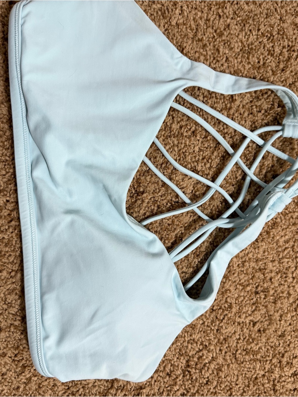 lululemon athletica Pale Blue Strappy Back Sports Bra
